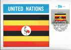 CPJ Nations Unies 1985 Drapeaux Ouganda - Enveloppes