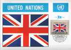 CPJ Nations Unies 1983 Drapeaux Royaume Uni - Enveloppes