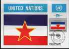 CPJ Nations Unies 1980 Drapeaux Yougoslavie - Buste