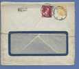 710+832 Op Brief Met Cirkelstempel CHARLEROI En Naamstempel (griffe) PIETON - 1936-1957 Offener Kragen
