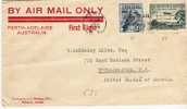 Au170/ 1929, Erstflug Perth-Adelaide Und Weiter Nach USA - Covers & Documents
