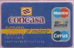 COLOMBIA- 1996- " DEBIT  " -CONCASA- DEBIT CARD- CARTE BANCAIRE - Tarjetas De Crédito (caducidad Min 10 Años)