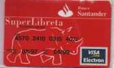 COLOMBIA- 1997- " DEBIT  " - BANCO SANTANDER - DEBIT CARD- VISA-CARTE BANCAIRE - Tarjetas De Crédito (caducidad Min 10 Años)