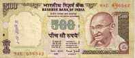 INDE   500 Rupees   Non Daté (2000-2002)   Pick 93d  Lettre C  Signature 88    *****QUALITE VF + ***** - Inde