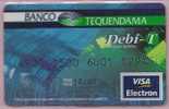 COLOMBIA- 1999 - " DEBIT-T  " - BANCO TEQUENDAMA  - DEBIT  CARD -VISA-  CARTE BANCAIRE - Krediet Kaarten (vervaldatum Min. 10 Jaar)