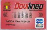 COLOMBIA- 1999 - " DAVILINEA " - BANCO DAVIVIENDA - DEBIT  CARD - TYPE # 2- CARTE BANCAIRE - Tarjetas De Crédito (caducidad Min 10 Años)