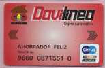 COLOMBIA- 1999 - " DAVILINEA " - BANCO DAVIVIENDA - DEBIT  CARD - TYPE # 4- CARTE BANCAIRE - Tarjetas De Crédito (caducidad Min 10 Años)