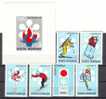 ROMANIA  1972 OLYMPIC  SAPPORO 72,Mi.2984/89 + Bl.91,MNH,OG. - Inverno1972: Sapporo