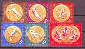 ROMANIA  1961, JEUX OLYMPIQUES DE ROME + MELBOURNE FULL SET 6 STAMPS Perforated,MNH,OG. - Verano 1960: Roma
