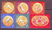 ROMANIA  1961, JEUX OLYMPIQUES DE ROME + MELBOURNE FULL SET 6 STAMPS Perforated,MNH,OG. - Neufs