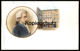 POSTKARTE PORTRÄT MOZART SALZBURG (REPRO) GEBURTSHAUS Komponist Dichter Composer Musician Ansichtskarte AK Postcard Cpa - Salzburg Stadt