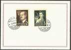 LIECHTENSTEIN, HIGH VALUES 1955 VFU ON CARDS, FD CANCEL! - Used Stamps