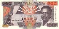 TANZANIE   200 Shillingi   Non Daté (1993)    Pick 25b Signature 11    ***** BILLET  NEUF ***** - Tanzania