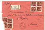 553)raccomandata Con 8x75 Cen. Imperiale Aerea Da Caronia A Messina  Il 22-12-1945 - Poststempel