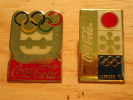 Lot 6 Pin's Coca Cola : Jeux Olympiques D'hiver 1948 à 1976 _ JO _ Winter Olympics Games - Coca-Cola