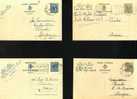 A00013-12 - 4 Entiers Postaux No 142 FN - 142 NF - 148 FN - 148 FN - Postcards 1951-..