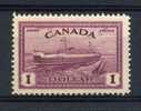 Canada  :  Yv  224   *  Bateau - Boat - Gebruikt