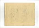 - NAINS DE W. DISNEY . DESSINS PROVENANT D´UN CARNET DE CROQUIS FAITS A ALGER EN 1941 . - Dessins