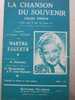 PARTITION DE VALSE TRISTE  LA CHANSON DU SOUVENIR  MARTHA EGGERTH  1927 - Liederbücher