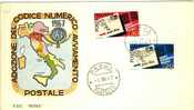 ITALIA FDC "ROMA"  1967  ADOZIONE DEL CODICE AVVIAMENTO POSTALE CAP 1° SERIE. - Zipcode