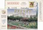 Campus Lotus Pool,China 2002 Nanjing Institute Of Meteorology Advertising Postal Stationery Card - Climate & Meteorology