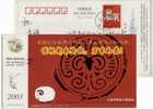 Lunar Sheep New Year,disabled,China 2003 Shanghai Handicapped Association Advertising Postal Stationery Card - Handicaps