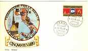 ITALIA FDC "ROMA"  1969  FEDERAZIONE SOCIETA´ FILATELICHE ITALIANE. CINQUANTESIMO 1919 - Sonstige & Ohne Zuordnung