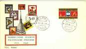 ITALIA FDC "ROMA"  1969  FEDERAZIONE SOCIETA´ FILATELICHE ITALIANE. CINQUANTESIMO 1919 - Sonstige & Ohne Zuordnung