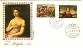 ITALIA FDC "ROMA"  1970  RAFFAELLO SANZIO PITTORE ARCHITETTO 1483-1520 - Religieux