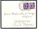 596)lettera Con 2x50c. Da Genova A Verona Il 3-7-1944 - Marcofilie