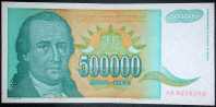 Yugoslavia,Banknote,Paper Money,Inflation,500.000 Dinars,1993. - Jugoslawien