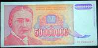 Yugoslavia,Banknote,Paper Money,Inflation,50.000.000 Dinars,1993. - Joegoslavië