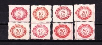 LIECHTENSTEIN    TIMBRES TAXE  YT 1 2 3 4 6 7 8 9  NEUFS  Mint - Impuesto