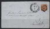 SA212.-.DENMARK - 1854-1857, SCOTT # 4 OR 7 - CIRCULATED COVER, CANCEL BAHNPOST ALTONA - Briefe U. Dokumente