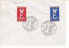 France YT 1173/4 FDC : Cachet Grand Format - 1958