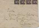 52)lettera Con 4x50c. Turrita Da Milano A Palermo Il 18-11-1945 - Marcophilia