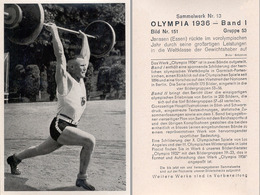 OLYMPIA 1936 - HALTÈRES : JANSSEN (ESSEN)... - À VOIR DÉTAILS AU DOS ! (z-346) - Gewichtheben