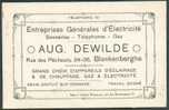 Carte Public. ELECTRICITE DEWILDE à BLANKENBERGHE + Timbre Fiscal  1921.  TB Rare - 2256 - Documenti