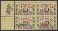 !a! USA Sc# 1253 MNH ZIP-BLOCK (UL) - Homemakers - Ungebraucht