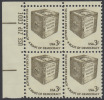 !a! USA Sc# 1584 MNH ZIP-BLOCK (UL) - Americana Issue: Early Ballot Box - Nuevos