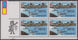 !a! USA Sc# C115 MNH ZIP-BLOCK (LL) - Transpacific Airmail: 50th Anniv. - 3b. 1961-... Ungebraucht