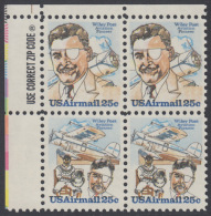 !a! USA Sc# C095-C096 MNH ZIP-BLOCK (UL) - Wiley Post - 3b. 1961-... Neufs