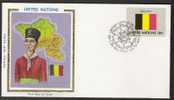 S846.-. 1983 .-. U.N. / O.N.U - SILK COVER-  BELGIUM / BELGICA  FLAG- BEAUTIFUL COVER. - Sobres