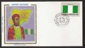 S848.-. 1982 .-. U.N. / O.N.U - SILK COVER-  NIGERIA  FLAG- BEAUTIFUL COVER. - Enveloppes