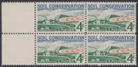 !a! USA Sc# 1133 MNH BLOCK W/ Left Margins - Soil Conservation - Neufs