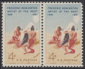 !a! USA Sc# 1187 MNH Horiz.PAIR - Frederick Remington - Nuevos