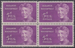 !a! USA Sc# 1236 MNH BLOCK - Eleanor Roosevelt - Nuevos