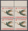 !a! USA Sc# 1276 MNH BLOCK W/ Top Margins (Gum Slightly Damaged) - Christmas: Angel With Trumpet - Nuovi