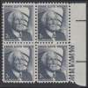 !a! USA Sc# 1280 MNH BLOCK W/ Right Margins & Mail Early - Frank Lloyd Wright - Nuovi