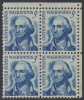 !a! USA Sc# 1283 MNH BLOCK From Upper Right Corner W/ Crease - George Washington - Unused Stamps